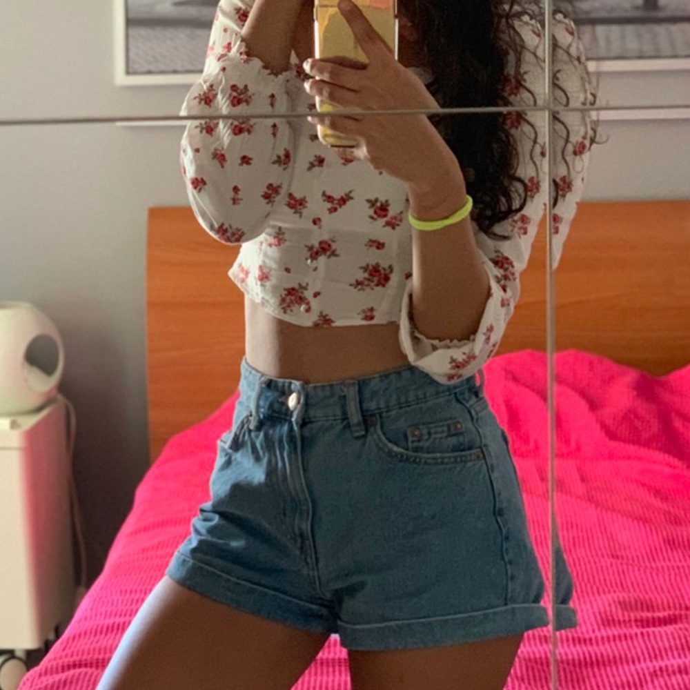 High waisted mom shorts